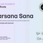 Semrush certificate